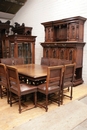 Renaissance style Dinning set in Walnut, France 19th century