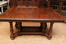 Renaissance/Gothic style Dinning set in Walnut, France 19th century