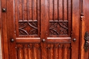 Gothic style Armoire in Oak, France 19th century