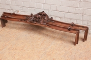 2 Louis XV curtain hangers in walnut