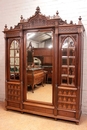 Gothic style Armoire in Walnut, France 19th century