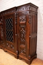 Gothic style Bookcase in Walnut, France 19th century