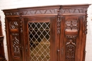 Gothic style Bookcase in Walnut, France 19th century