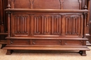 Gothic style Bedroom in Walnut, France 19th century