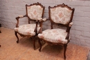 Louis XV style Sofa set in Walnut, France 19th century