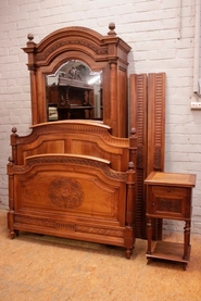 3 Pc. walnut bedroom signed DUFIN