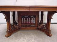 15 pc walnut gothic dinning set