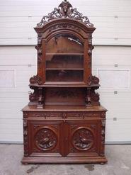 french oak hunt cabinet 19th century