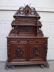 the best oak hunt vaisselier 19th century 61.5 w x 92.5 t x 24 d (inches)