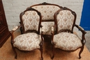 Louis XV style Seats in Walnut, France 19th century