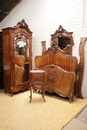 Louis XV style Bedroom in Walnut, France 19th century