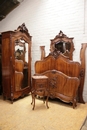 Louis XV style Bedroom in Walnut, France 19th century