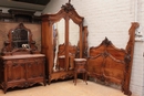 Louis XV style Bedroom in Walnut, France 19th century