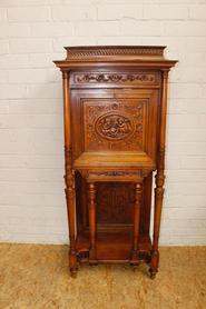 walnut secretary desk with cherubs 19th century