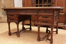 Gothic style Office set in Walnut, France 19th century