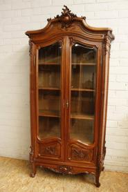 Walnut bombay Louis XV bookcase 19th century