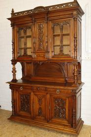 Walnut Henri II cabinet 19th century