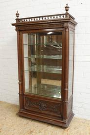 walnut Henri II display cabinet 19th century