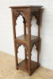 walnut gothic pedestal 19th century