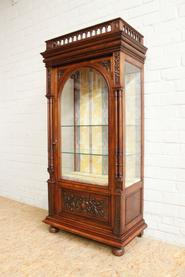 walnut Henri II display cabinet 19th century