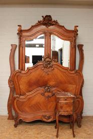 3PC.WALNUT BOMBAY LOUIS XV BEDROOM 19TH CENTURY