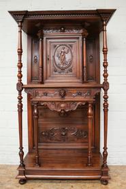 Walnut Henri II credence 19th century