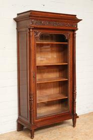 Walnut Henri II display cabinet 19th century