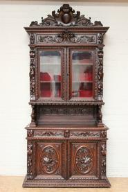 Oak hunt cabinet 19th century