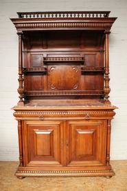 Quality walnut Henri II server 19th century