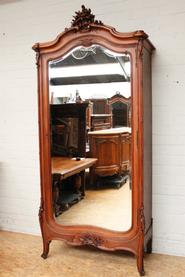 Walnut singel door Louis XV armoire 19th century