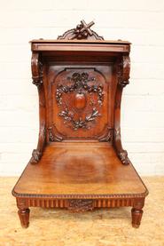 Walnut Louis XVI prayer bench 19th century