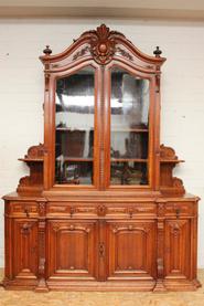 monumental walnut cabinet 19th century