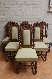 6 Oak hunt chairs