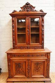 Best quality solid walnut secretary/cabinet 19th century