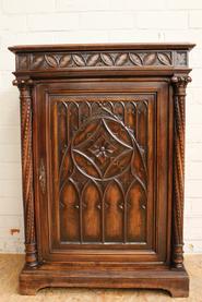 narrow gothic cabinet 19th century