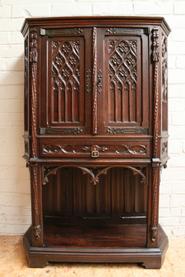 walnut gothic credenza 19th century