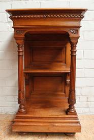 Narrow walnut Henri II server 19th century