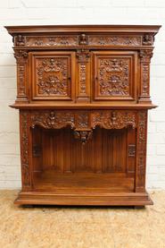 Solid walnut, renaissance credenza 19th century