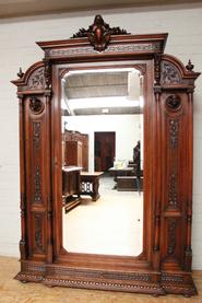 Big walnut Henri II armoire 19th century