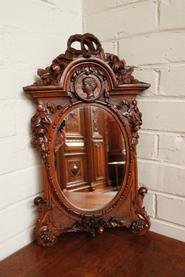 Walnut Louis XVI lady's mirror 19th century