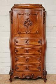 Walnut bombay Louis XV secretary 19th century