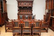 10 pc. Walnut Henri II  dining room 19th century