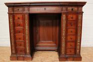 Walnut Lady's desk with gilded painting 19th century