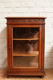 Little walnut Henri II display cabinet 19th century