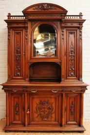 Walnut Henri II cabinet 19th c.