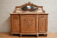 Oak bleached Louis XVI sideboard with marble back splash 19th century