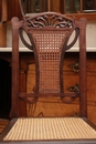 Art Nouveau style Bedroom in mahogan and maple, Belgium 1900