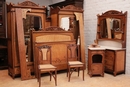 Art Nouveau style Bedroom in mahogan and maple, Belgium 1900