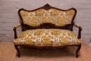 Louis XV style Sofa set in Walnut, France 1900