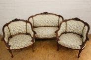 3 pc. Walnut Louis XV sofa set 19th c.